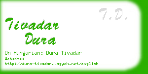 tivadar dura business card